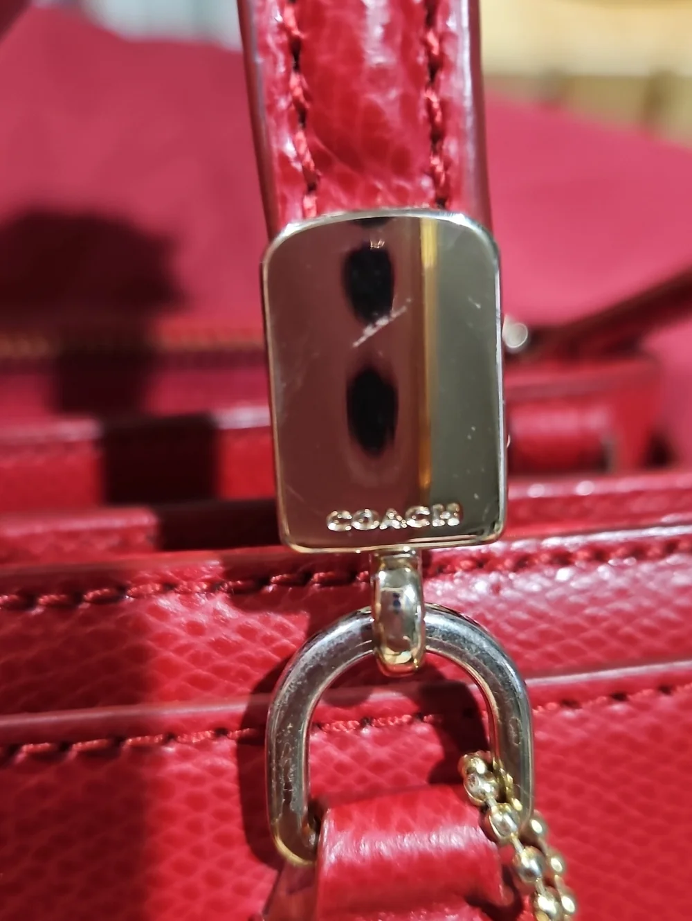 Coach crossgrain leather